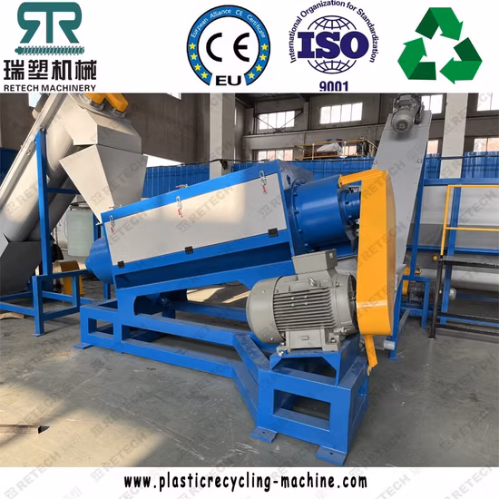 Retech PP PE HDPE LDPE Plastic Film Agricultural Film Woven Bags Crushing Washing Dewatering Recycling Pelletizing Machine