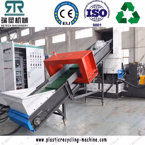 Retech PP PE HDPE LDPE Plastic Film Agricultural Film Woven Bags Crushing Washing Dewatering Recycling Pelletizing Machine